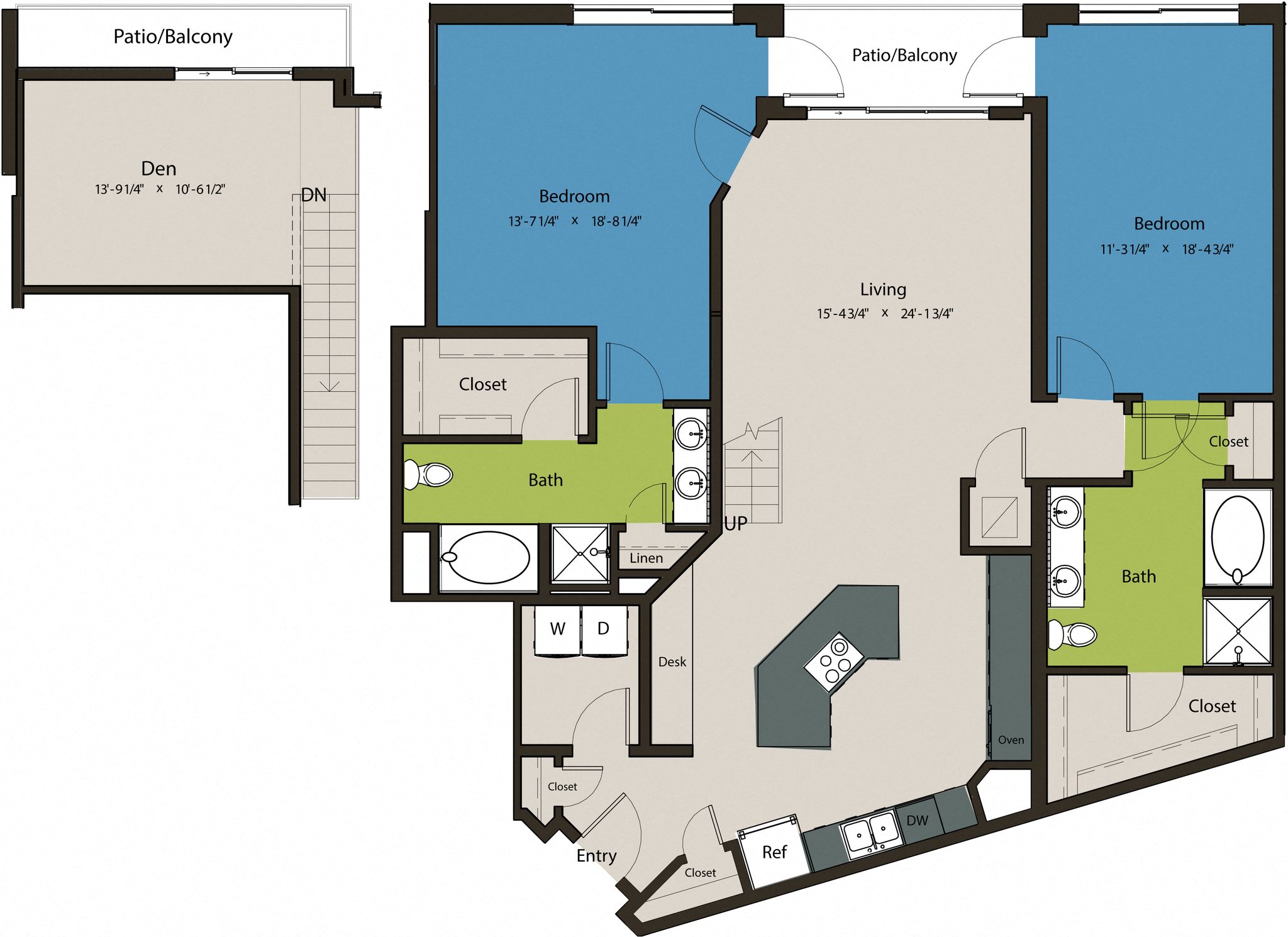 Floor plan layout diagram for 2N-Loft